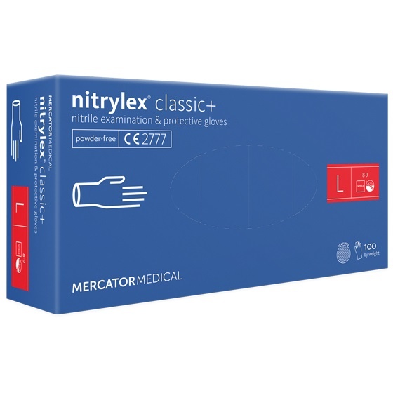 Set 100 Buc Manusi Protectie Albastre Din Nitril Classic L Nitrylex RD30019004